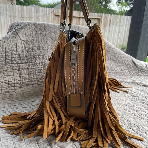 Coach Fringe Cervo Suede Oak Rogue 30/31 - Picture 3 of 12
